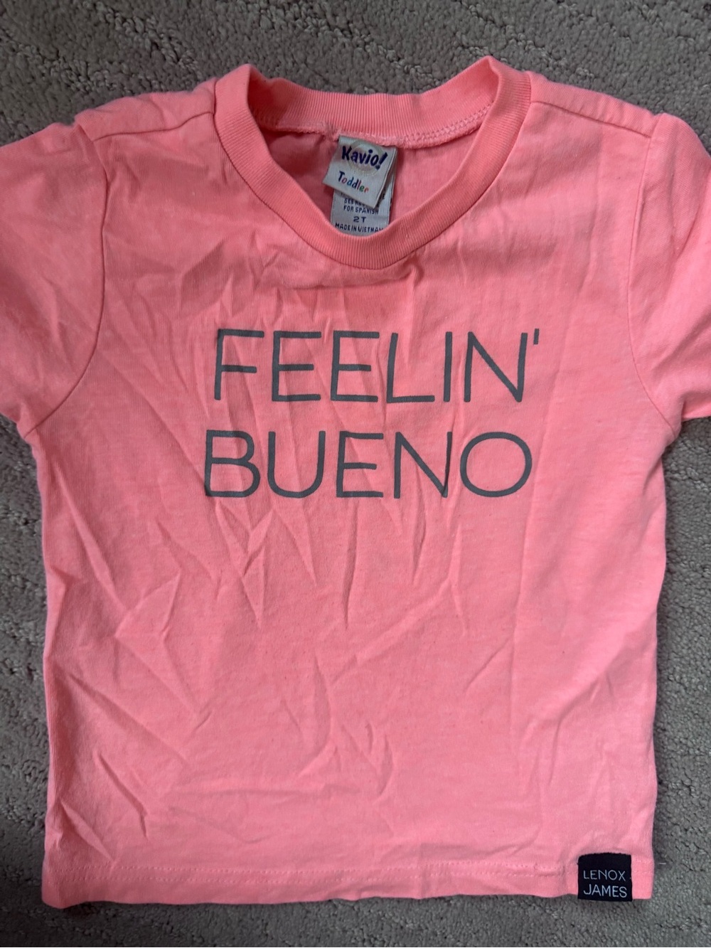 Lenox James Pink "Feelin' Bueno" Short Sleeve Tee - Kids
